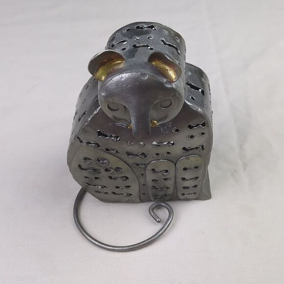 For Kitty Rescue! Metal Tealight Candle Holder - Picture 3 of 11